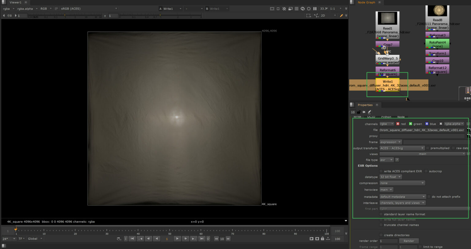Creating a HDRI Light Map in ACES – CAVE Academy