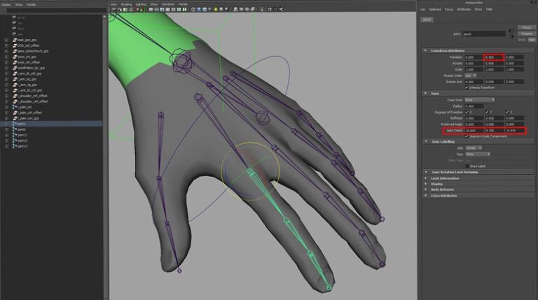Hand 3d Joint Rig 05. Rigging the Hands – CAVE Academy