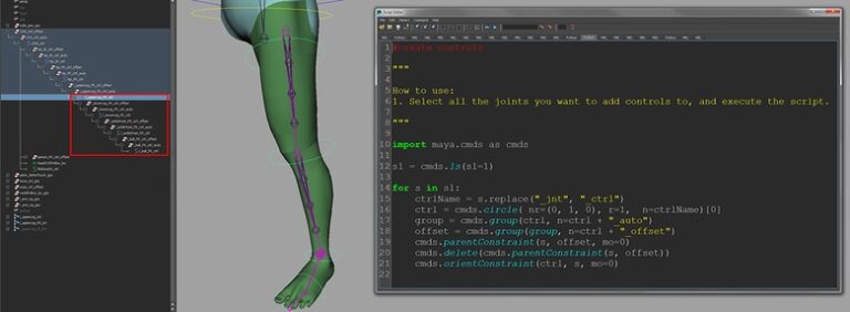 Legs Rigs Controls 06. Rigging the Legs – CAVE Academy